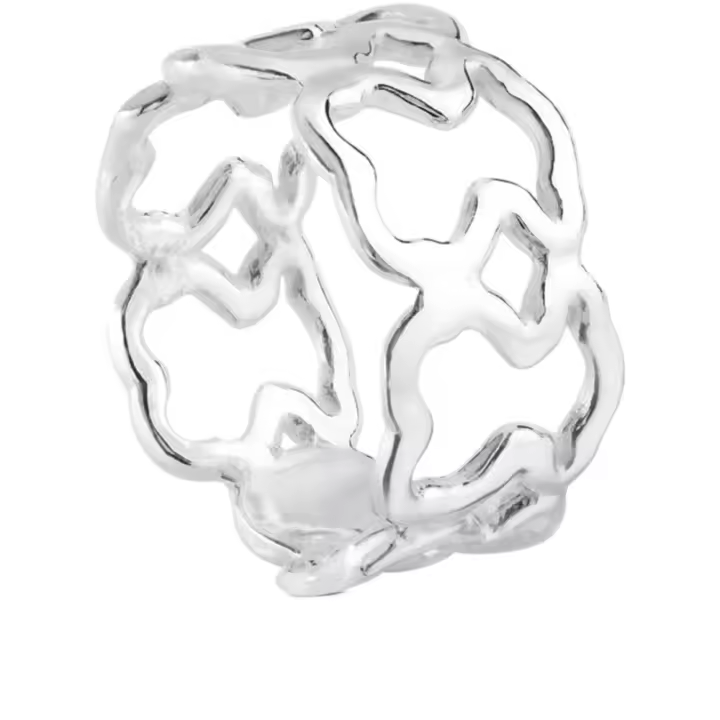 Anillo de Plata de Primera Ley para Mujer, con Motivo de 0,96 cm, Ancho x, Atemporal y Delicado, Colección Carrusel - 1