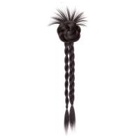 Peluca con moño de flores sintéticas, extensiones de cabello con Clip, trenza torcida, cola de caballo, moño rizado Natural y esponjoso - details 12
