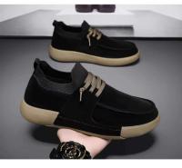 Zapatos deportivos informales a la moda para hombre, suela de goma transpirable, parte superior de PU flexible antideslizante, cierre con cordones para todas las estaciones - details 11