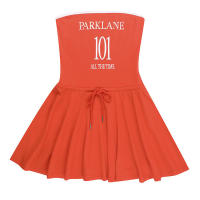 Vestido corto deportivo de playa para vacaciones de verano, sin tirantes, con estampado de letras de viento WQ057 - details 14
