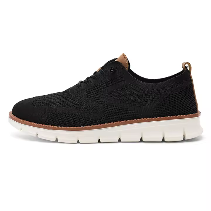 Zapatos de vestir casuales para hombre Zapatillas de deporte para caminar de moda Oxfords de negocios de malla Calzado ligero de suela suave - 1