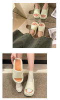 Zapatillas de suela gruesa de 7 cm, las mujeres usan la versión coreana de sandalias de tacón alto de una palabra en verano - details 7