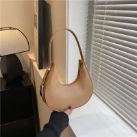 Bolso Hobo de media luna para mujer, bolso de diseñador de lujo, cuero PU suave, Color puro, hombro cruzado - details 7