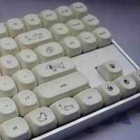 MiFuny-teclas redondas con tema de perro, 129 teclas, sublimación térmica PBT, perfil MOA, teclas para juegos, accesorio para teclados nicales - details 1