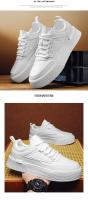 Zapatos Blancos para Hombre Par Informal de Monopatín Cómodos Moda en Talla Grande 39-47 - details 13