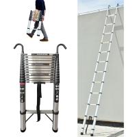 Escalera telescópica de 6,2 m con 2 ganchos, 15 peldaños, de aluminio, portátil, antideslizante, multiusos, capacidad de carga de 150 kg, EN131 - details 17