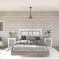 Cabezal para Cama de Matrimonio, Color Andersen Pino y Gris, Medidas: 160 cm (Ancho) x 119,3 cm (Alto) x 3,8 cm (Fondo) - details 7
