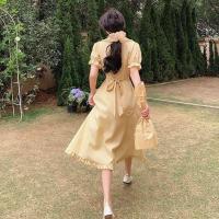 Vestido Versátil de Té con Cuello de Muñeca para Mujer Cintura Ajustada, Adelgazante, Perfecto para Primavera/Verano - details 18
