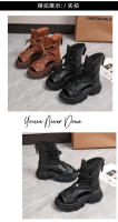 Botas retro de cuero de vaca para mujer 2025 verano Sandalias romanas con suela gruesa y con agujeros - details 2