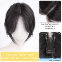 Flequillo falso Natural para mujer, flecos invisibles, peluca sintética, pieza de extensión con Clip esponjoso - details 9