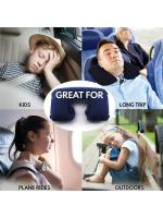 Almohada de viaje inflable portátil en forma de U, cojín de aire ajustable para el cuello, ideal para avión y viaje - details 5