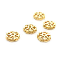 Tapas de cuentas de copos de nieve de latón de Color dorado de 18K, accesorios de alta calidad para manualidades, materiales para hacer joyas, sitio web oficial de Rosediy - details 47