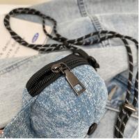 Gorra de béisbol vaquera, bolso cruzado, bolsa de almacenamiento para auriculares, Mini sombrero Harajuku, billetera, monedero de lona portátil de estilo coreano para uso diario - details 3