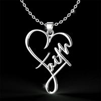 Colgante de Acero Inoxidable en Forma de Corazón Estilo Elegante Accesorios de Fe para Mujeres y Hombres - details 4