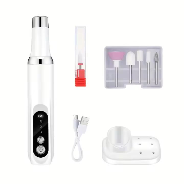 Máquina pulidora de uñas eléctrica portátil, con carga USB, 15000 RPM, equipo de herramientas para uñas - 1
