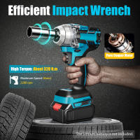 Llave de impacto eléctrica inalámbrica, 2200 rpm, 1/2 ", cuadrada, sin escobillas - details 3