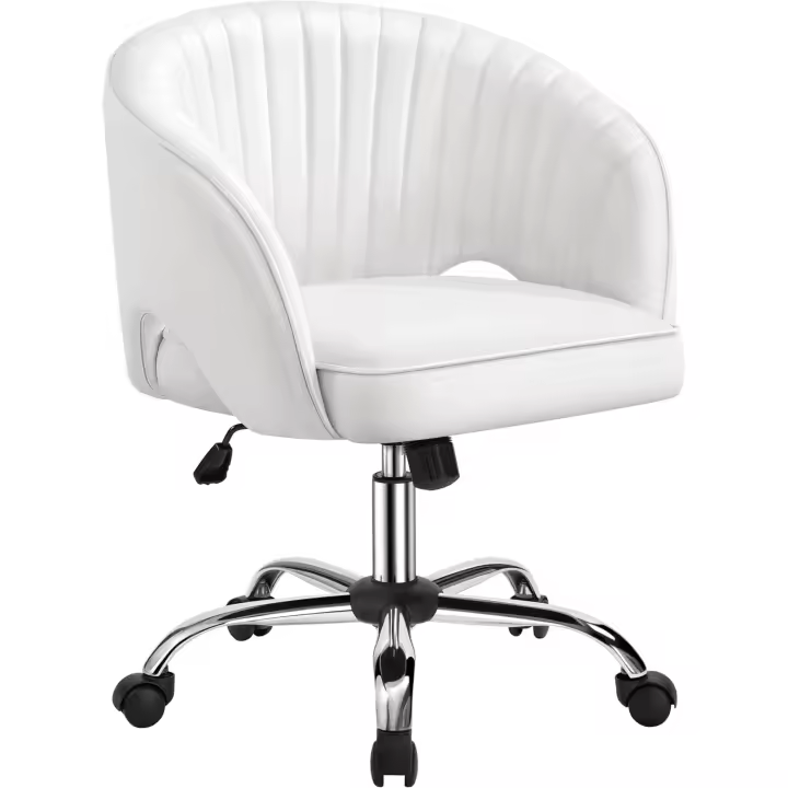 Rudas Giratorias 360 °    con Función Inclinación Sillon Trabajo Altura Ajustable Tapizada Terciopelo Gris Oscuro - 1