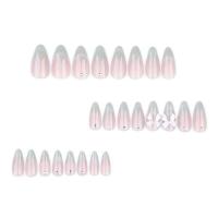 24 piezas falsas francesas en forma de ojos de gato, lazos de mariposa tridimensionales con puntas de diamantes, adecuadas para mujeres y - details 2