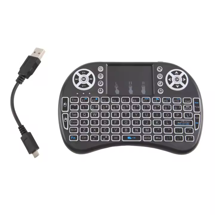 Miniteclado y ratón inalámbricos I8, 2,4G, para ordenador portátil, TV BOX, Touchpad, USB remoto - 1