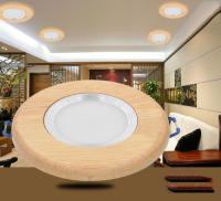 Anillo de luz descendente led de madera maciza, 3W, 5W, 7W, focos de techo, lámpara de fondo Industrial para oficina y sala de estar - details 0