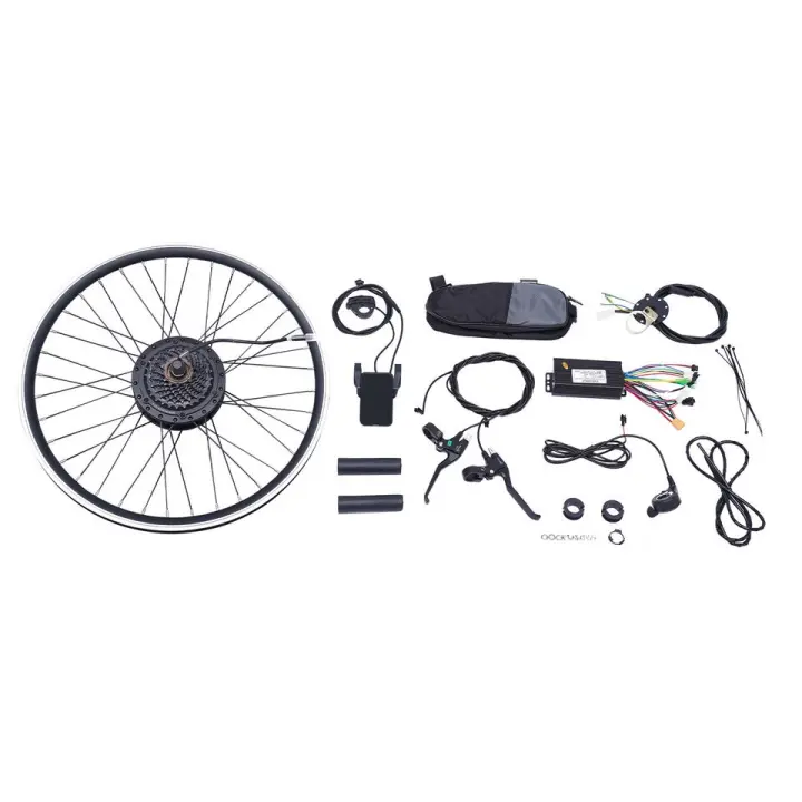 Kit de Conversión de Bicicleta Eléctrica Motor de 500W sin Escobillas y sin Dientes para Rueda Trasera 24 Pulgadas - 1