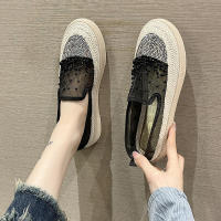 Dou Zapatos individuales transpirables de malla de pesca de un solo paso con parte inferior plana y versátiles para mujer - details 3