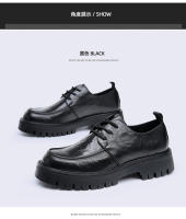 Nueva plataforma de moda, zapatos casuales, zapatos de cuero de punta grande para hombres de negocios británicos, cuero genuino - details 28