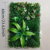 1 juego de paneles de plantas verdes artificiales, decoración inferior de pared simulada, plantas biomiméticas 3D, césped al aire libre, césped falso - details 1