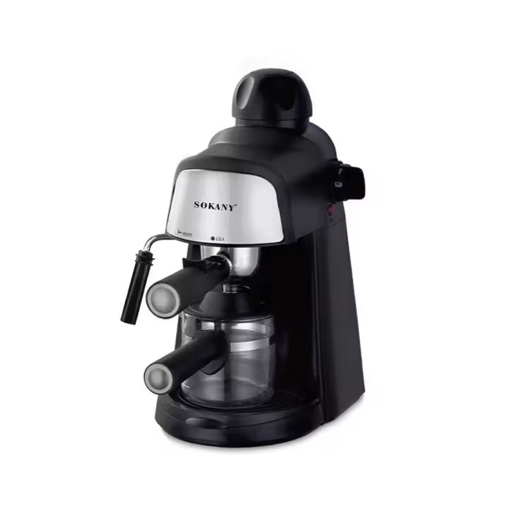 Máquina de café expreso doméstica multifuncional profesional 2 en 1, cafetera semiautomática con espuma de leche - 1