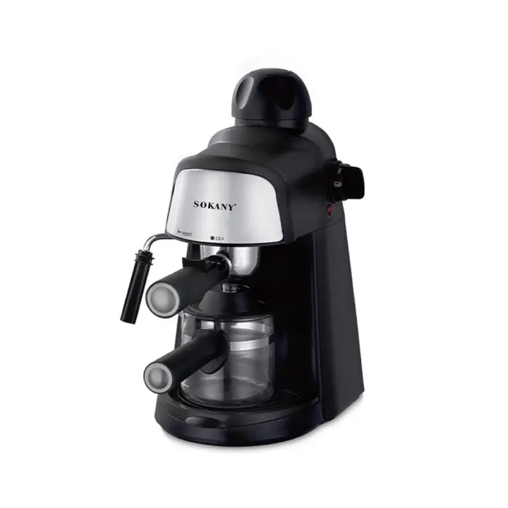 Máquina de café expreso doméstica multifuncional profesional 2 en 1, cafetera semiautomática con espuma de leche - 1