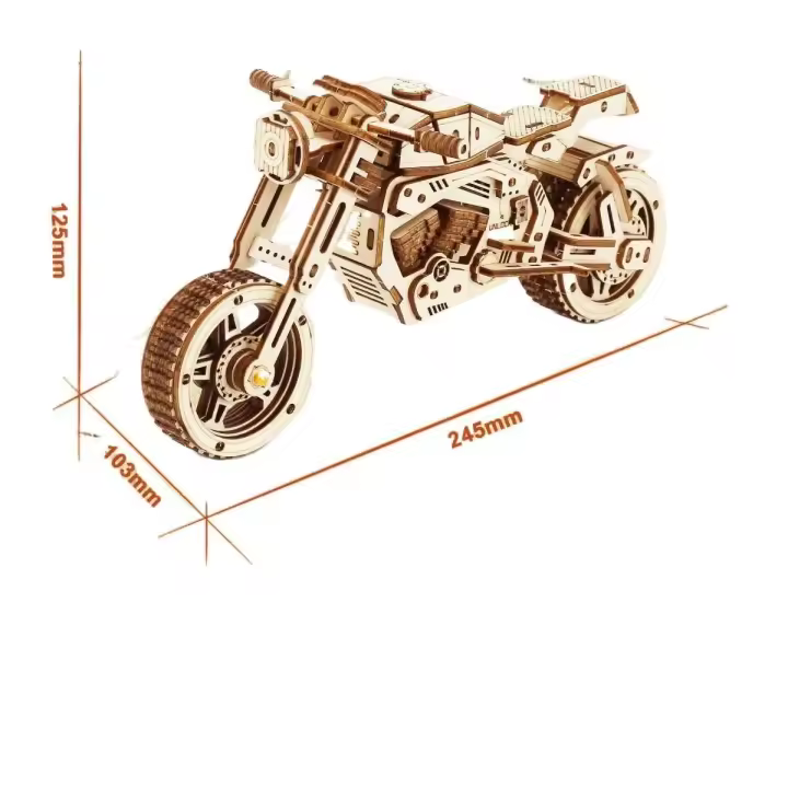 DIY coches todoterreno mecánicos, rompecabezas de madera, juguetes para niños, Jeep clásico, Kits de bloques de construcción, modelos para niños y adultos, regalo militar 3d Ww2 - 1