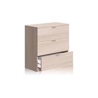 Habitdesign Comoda 3 Cajones Dormitorio LowCost Acabado en Roble Medidas: 77 cm (Ancho) x 80 cm (Alto) x 38 cm (Fondo) - details 4
