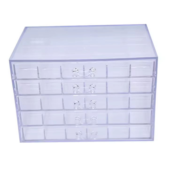 Caja de almacenamiento de 120 rejillas, suministros de Arte de uñas, organizador de secuencia de 5 capas - 1