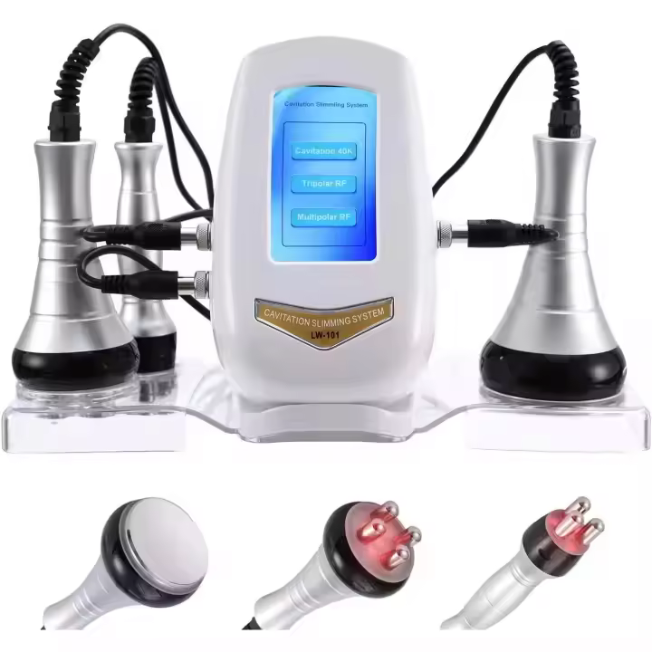 Radiofrecuencia Facial y Corporal, Dispositivo de Radiofrecuencia y Cavitacion Ultrasónica Multipolar - 3 en 1 de 40 KHz, Máquina de Belleza de Cavitacion Ultrasónica para Pérdida de Peso de Alta Frecuencia - 1