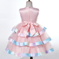 Vestido de Princesa para Niñas con Capas de Tul y Mangas Abullonadas para Boda, Presentadora o Actuación de Piano - details 4