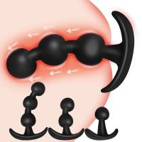 Juego de cuentas grandes y pequeñas de silicona, tapón Anal portátil, masaje de próstata, punto G, juguete sexual para hombre y mujer - details 1