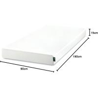 Zinus 90x190 cm - Altura 15 cm - Colchón de espuma viscoelástica - Rigididad media - Certificado OEKO-TEX - Colchón de té verde - details 2