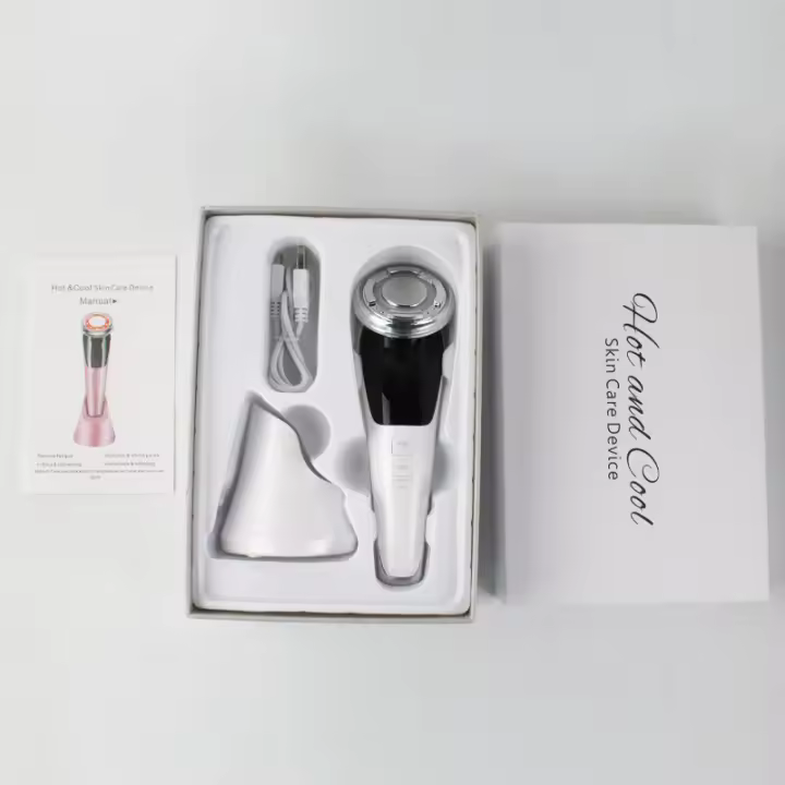 Herramienta de Cuidado de la Piel Facial de Microcorriente Ems Caliente y Fría - 1