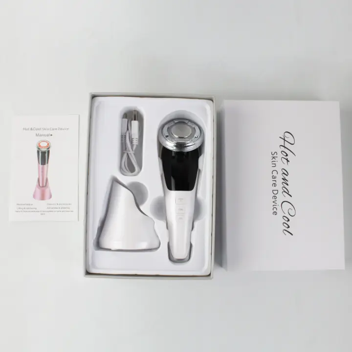 Herramienta de Cuidado de la Piel Facial de Microcorriente Ems Caliente y Fría - 1