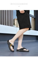 Pisando chanclas de mierda, sandalias de playa resistentes al desgaste, de fondo grueso, de verano, para hombre, antideslizantes, zapatillas de hombre pintadas de fondo suave y ligero - details 2