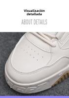 Nueva Plataforma Zapatos Blancos, Deportes Versátiles Zapatos De Tablero Casual - details 5
