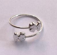 Anillo usable con diseño de oso hecho de plata de ley-40yfourjewelry - details 2