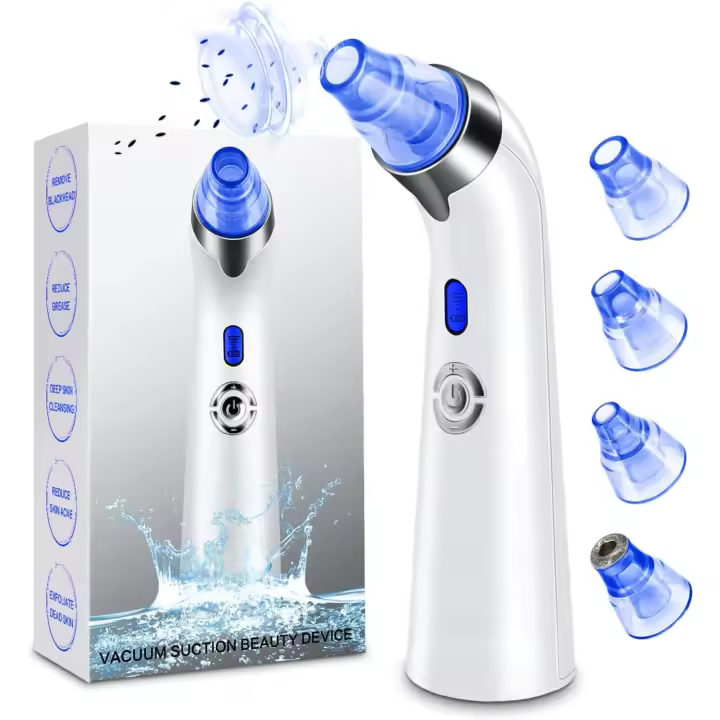 Limpiador de poros por succión facial, Extractor de espinillas eléctrico, herramienta de 1 piezas, 4 sondas - 1