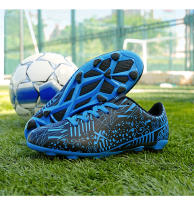 Zapatos de fútbol para hombre, botas de fútbol para exteriores, zapatos de tacos de fútbol para niños, zapatillas de entrenamiento antideslizantes transpirables, entrenadores de Futsal de césped - details 14