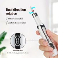 Kit de taladro de uñas eléctrico, Máquina de manicura recargable de bajo ruido con cargador de base, 12 cabezales de pulido - details 2