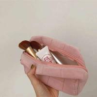 Bolsa de almacenamiento de cosméticos de piel sólida para mujer, organizador de maquillaje con cremallera, bolso de papelería, estuche para lápices, artículos de tocador de viaje - details 10