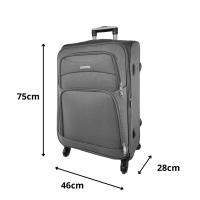 Maleta de Viaje de Lona Grande 75x46x28 cm, 4 Ruedas Giratorias 360 ° , Código de seguridad, Ligera y Compacta - Dorrego - details 0