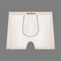 Bóxer elástico Simple de seda satinada para hombre, calzoncillos Boxer ultrafinos transpirables sin costuras, lencería, ropa interior de secado rápido para hombre, diario - details 16
