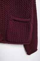 TRAF Pantalones de Punto para Mujer Otoño-Invierno Suéter Casual con Botones Largos - details 14