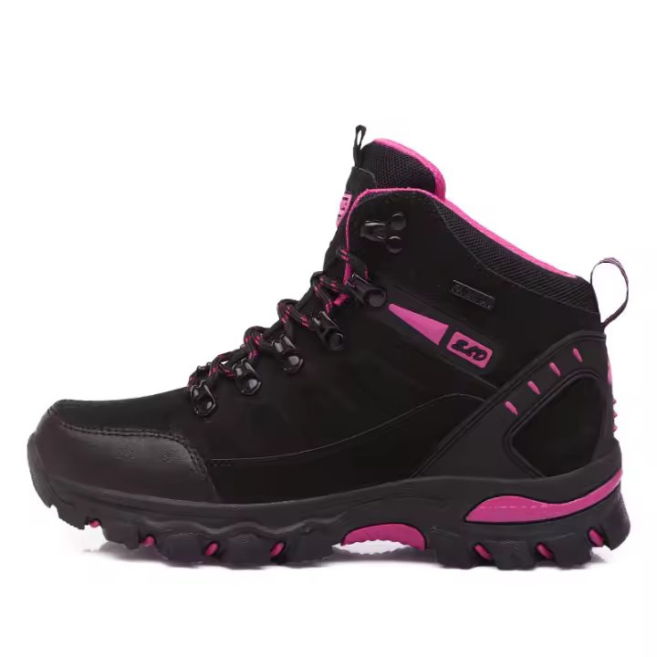 Zapatos deportivos antideslizantes de alta calidad para mujer, botas de montaña informales, impermeables de gamuza - 1